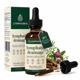 LYMPHORIA botella frontal mostrando formato y diseño, transmite confianza