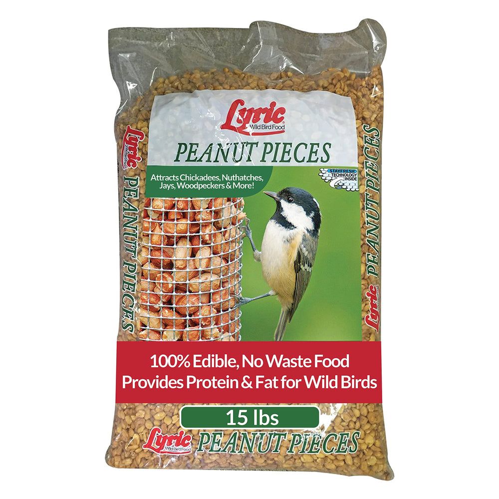 Lyric front packaging 15 lb bag shows product and attracts birds