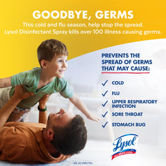 Lysol etiqueta con ingredientes y instrucciones, claridad de uso segura