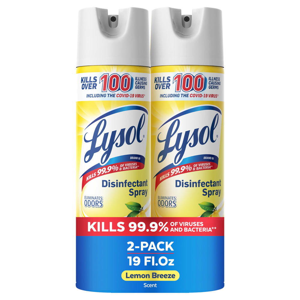 Lysol frontal pack de 2 botes limón, protección doméstica rápida