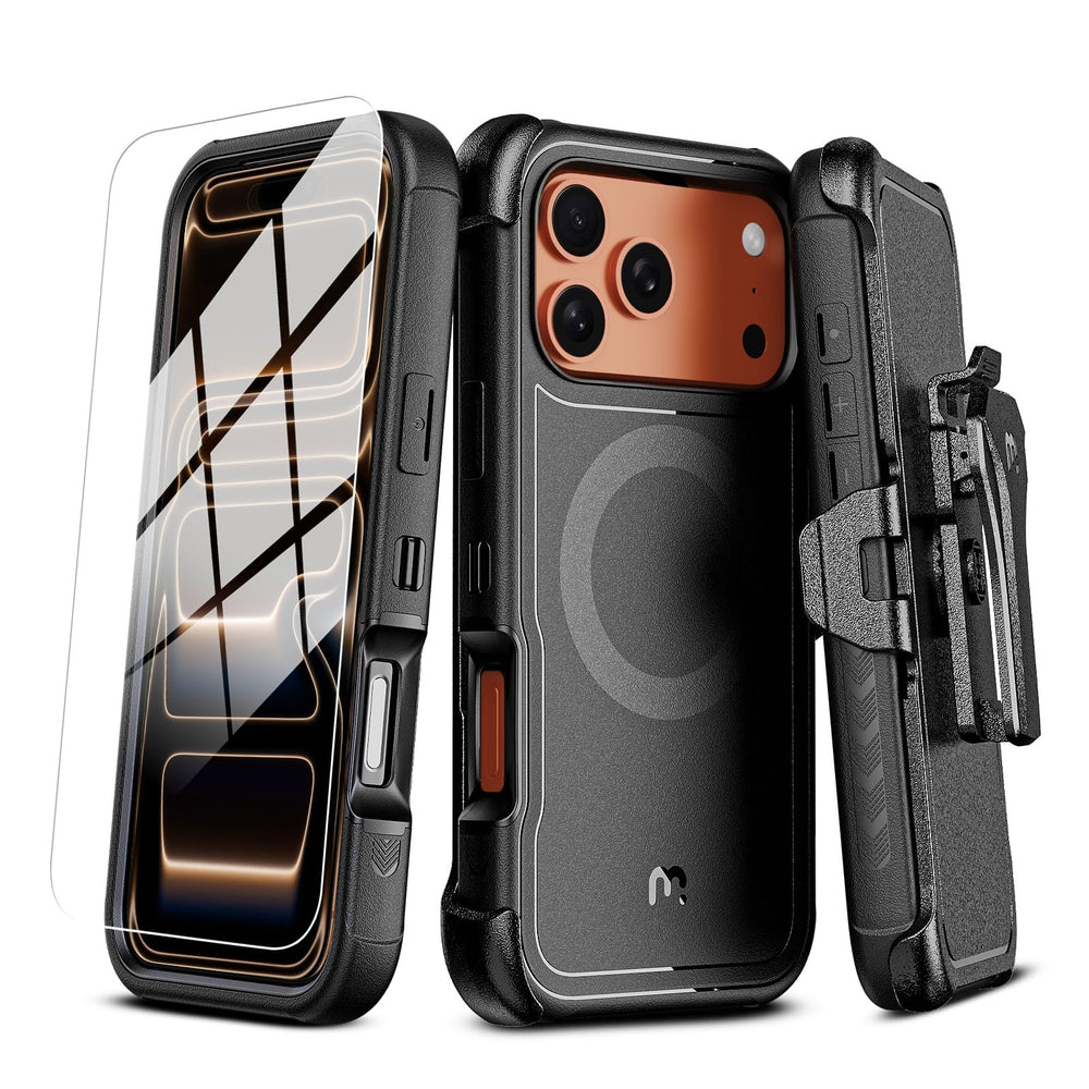 M MYBAT PRO vista frontal de la funda mostrando ajuste perfecto y protección