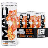 MAC Energy lata frontal mostrando sabor Orange Creamsicle y enfoque refrescante