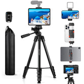 MACTREM trípode frontal sosteniendo tablet para grabación estable