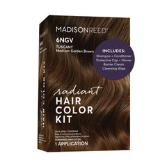 Madison Reed empaque frontal del kit mostrando el tono 6NGV y beneficios
