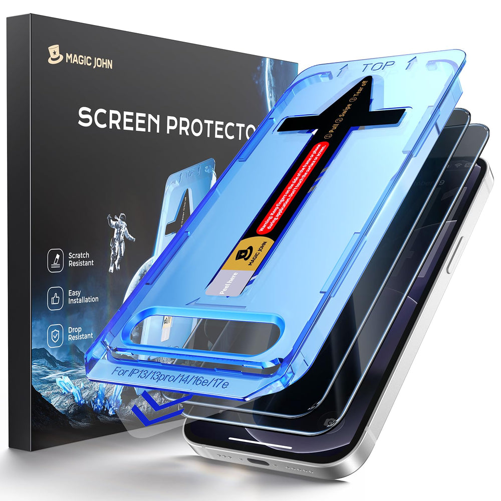 MAGIC JOHN vista frontal del protector en paquete mostrando ajuste preciso
