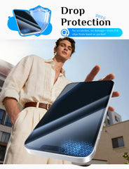 MAGIC JOHN protector en uso dentro de transporte público protegiendo privacidad