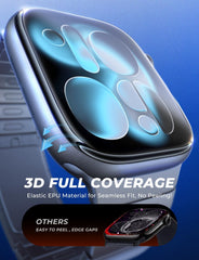 MAGIC JOHN protector colocado en Apple Watch 46mm mostrando ajuste
