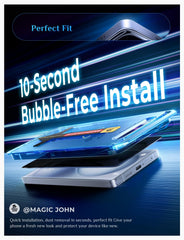 MAGIC JOHN protector instalado en S26 Ultra mostrando ajuste perfecto