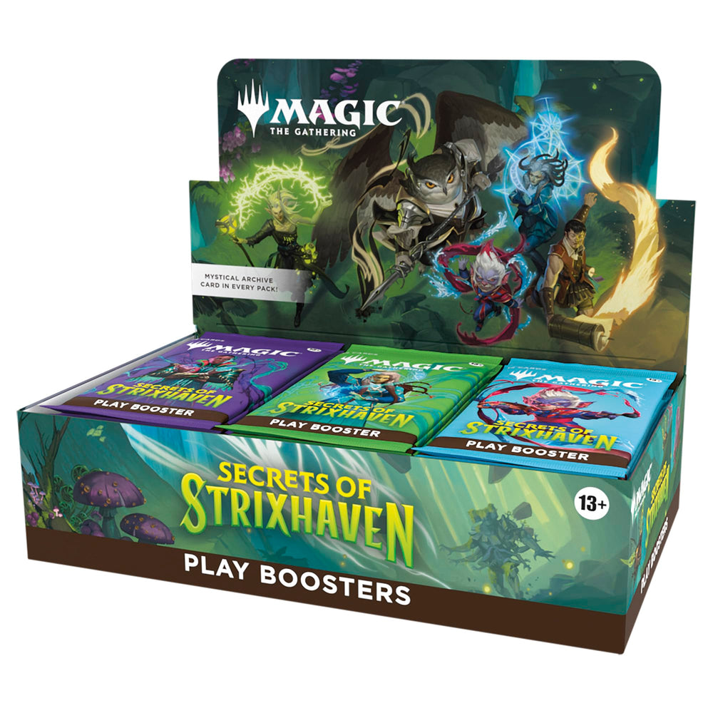 Magic: The Gathering caja frontal mostrando 30 Play Boosters y presentación atractiva