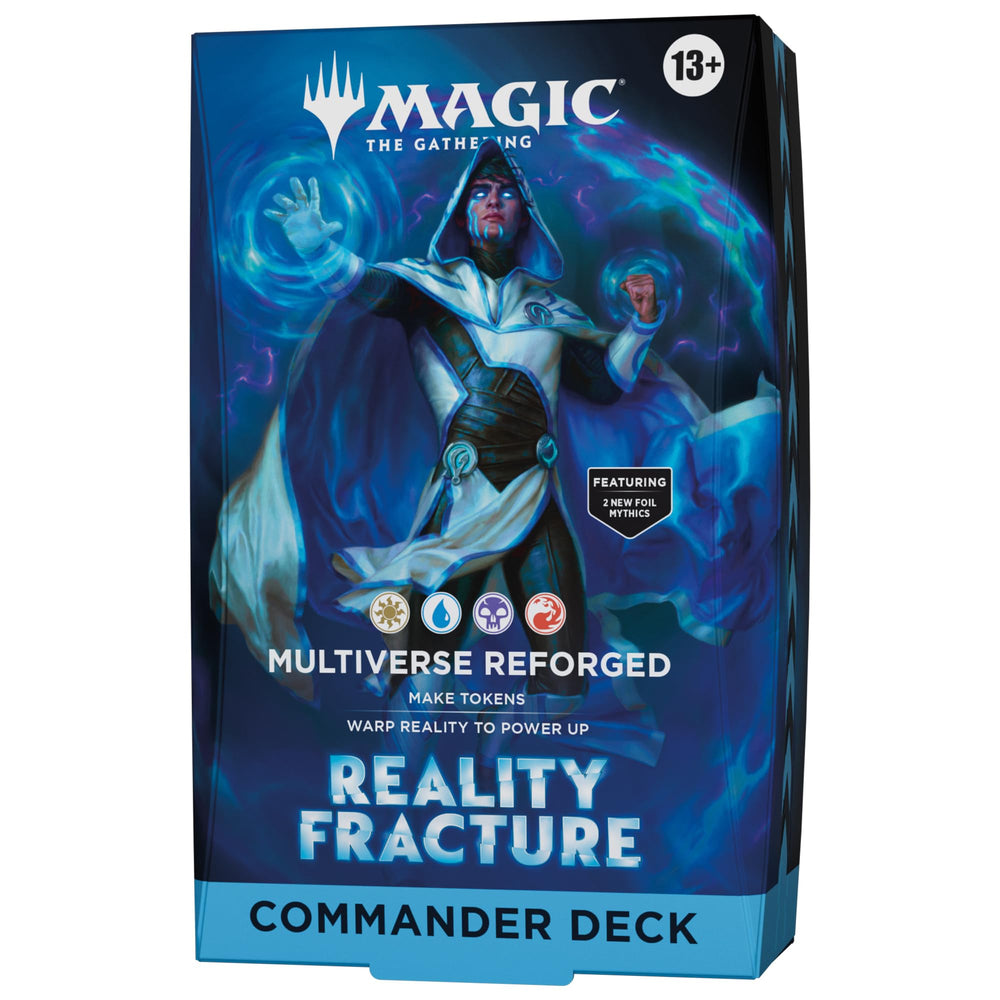Magic: The Gathering embalaje frontal del deck mostrando cartas y accesorios, ideal para jugar