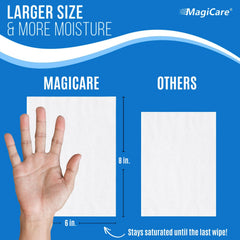 MagiCare flip-top lid and reseal sticker detail preserves moisture benefit