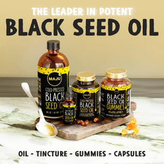 Maju Superfoods textura del aceite en gota, aspecto limpio y absorción rápida