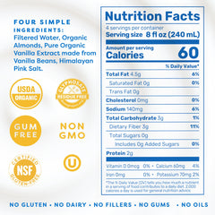 MALK etiqueta orgánica en primer plano que comunica ingredientes simples