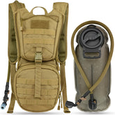 MARCHWAY vista frontal de la mochila tan con ajuste estable y bolsillos accesibles