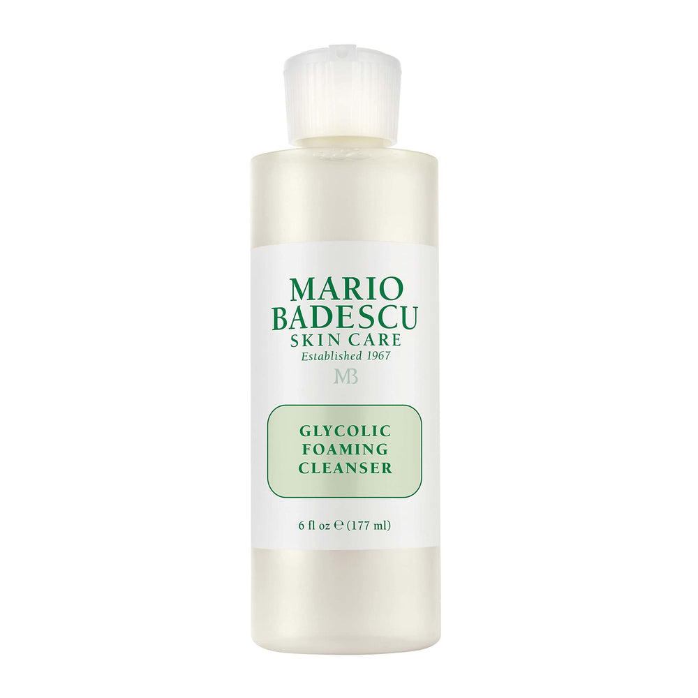 Mario Badescu limpiador glicólico frontal mostrando envase y volumen