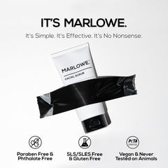 MARLOWE. envase junto a una regla para comparar tamaño 6 oz práctico
