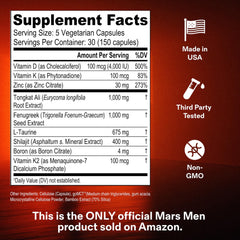 MARS MEN detalle de cápsula que muestra textura y facilidad de ingestión