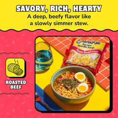 Maruchan tazón servido mostrando caldo sabroso y fideos calientes