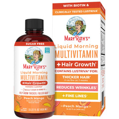 MARYRUTH'S envase frontal mostrando la marca y beneficio para cabello más denso