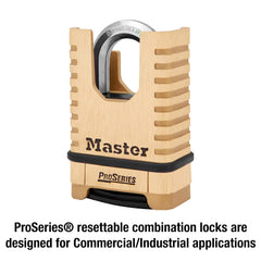 Master Lock primer plano del arco de carburo de boro contra cortes
