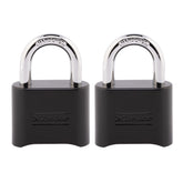 Master Lock candado 178EC2 frente del empaque mostrando el pack doble y beneficio de seguridad