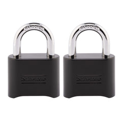 Master Lock candado 178EC2 frente del empaque mostrando el pack doble y beneficio de seguridad