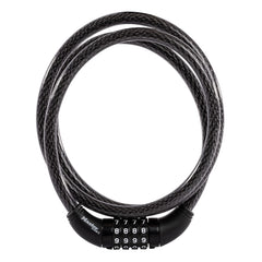 Master Lock candado frontal mostrando cable y cerradura, seguridad práctica
