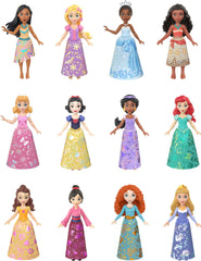 Mattel pack frontal con las 12 muñecas Princess mostrando variedad de personajes y colores