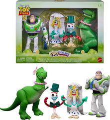 Mattel pack frontal en empaque capilla mostrando las cuatro figuras, ideal para exhibir