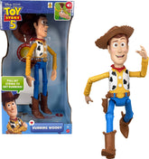 Mattel Woody empaque frontal mostrando figura y caja auténtica