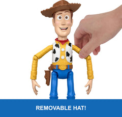 Mattel Woody en acción con movimiento de brazos y piernas