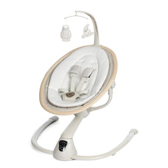 Maxi-Cosi Cassia front view showing full swing and seat for calming