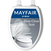 Mayfair Cassel vista frontal del asiento mostrando acabado blanco, ofrece aspecto duradero
