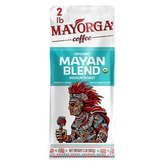 Mayorga empaque frontal mostrando 2 lb y beneficio de frescura