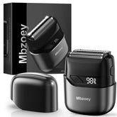 Mbzoey vista frontal diseño compacto para afeitado portátil