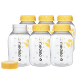 Medela botella frontal pack mostrando seis botellas y beneficio organización