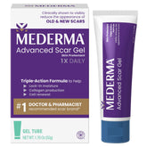 Mederma gel frente del tubo mostrando presentación y beneficio estético