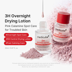 medicube primer plano del polvo rosa que absorbe exceso de grasa