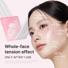 medicube mascarilla en uso en modelo, demuestra ajuste y definición