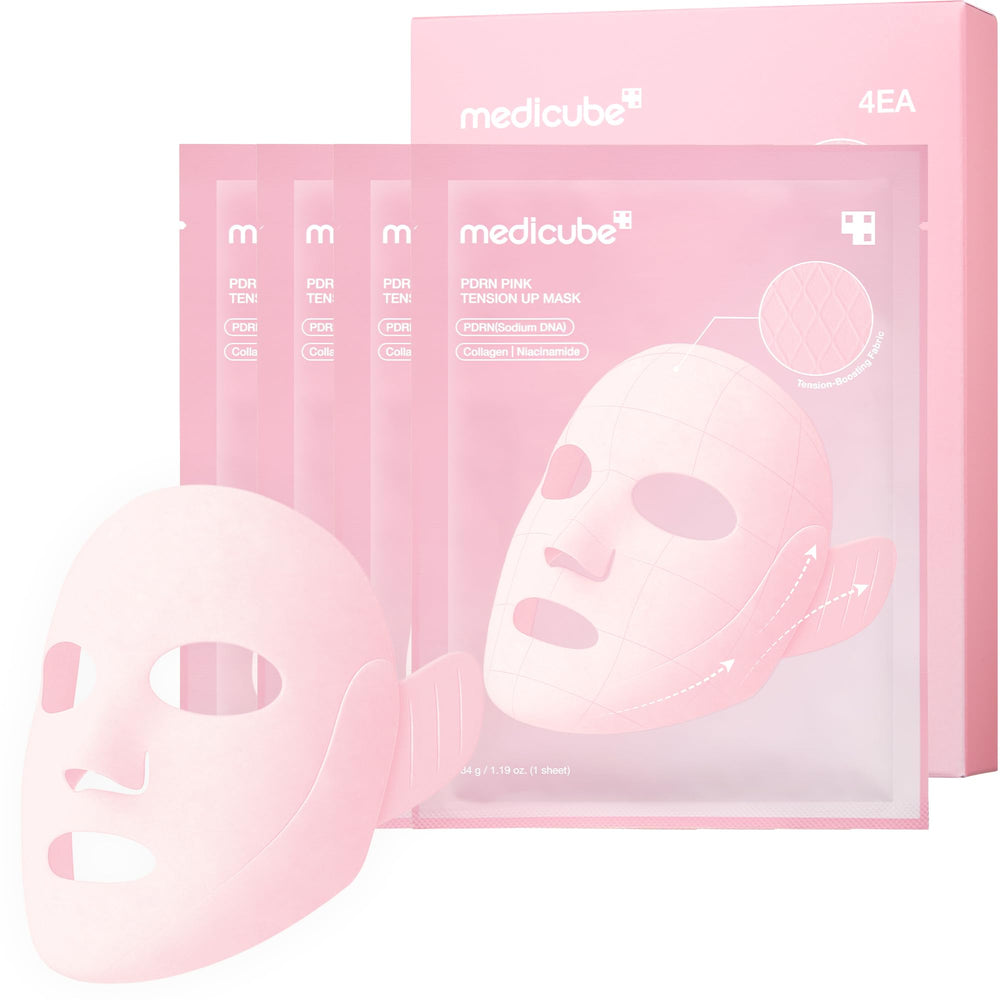 medicube empaque frontal mostrando la mascarilla y aporte de contorno