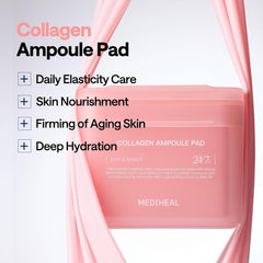 MEDIHEAL primer plano de la textura de la pad vegana que destaca suavidad y absorción
