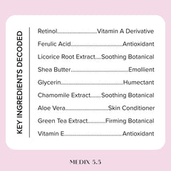Medix 5.5 extendida en brazo reduce apariencia piel crepé