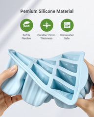 MEETRUE molde en uso vertiendo puré para paletas y preparación rápida