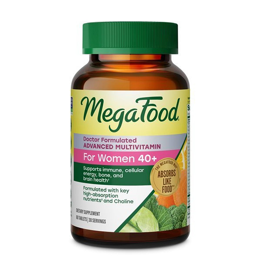 MegaFood envase frontal mostrando el producto y beneficios claros