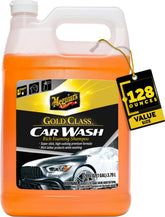 Meguiar's envase frontal de 1 galón mostrando etiquetado y uso profesional