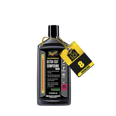 Meguiar's envase frontal M105 mostrando presentación profesional y confianza