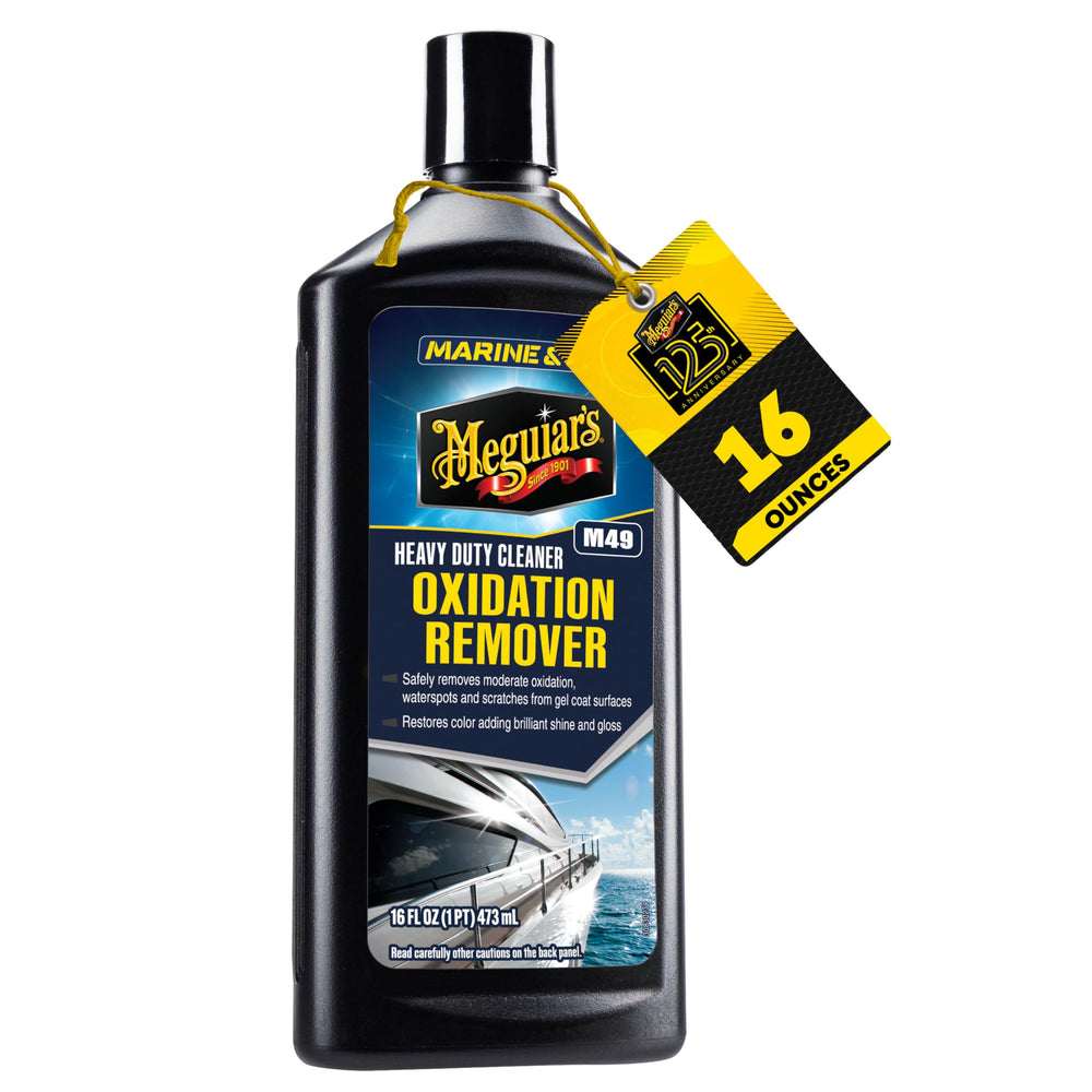 Meguiar's M49 frontal de 16 oz mostrando envase y presentación, solución profesional