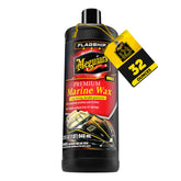 Meguiar's envase frontal mostrando cera premium y facilidad de uso