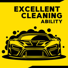 Meguiar's mano con mit de microfibra aplicando shampoo sin rayas