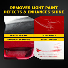 Meguiar's tubo de ScratchX mostrando la textura microabrasiva controlada